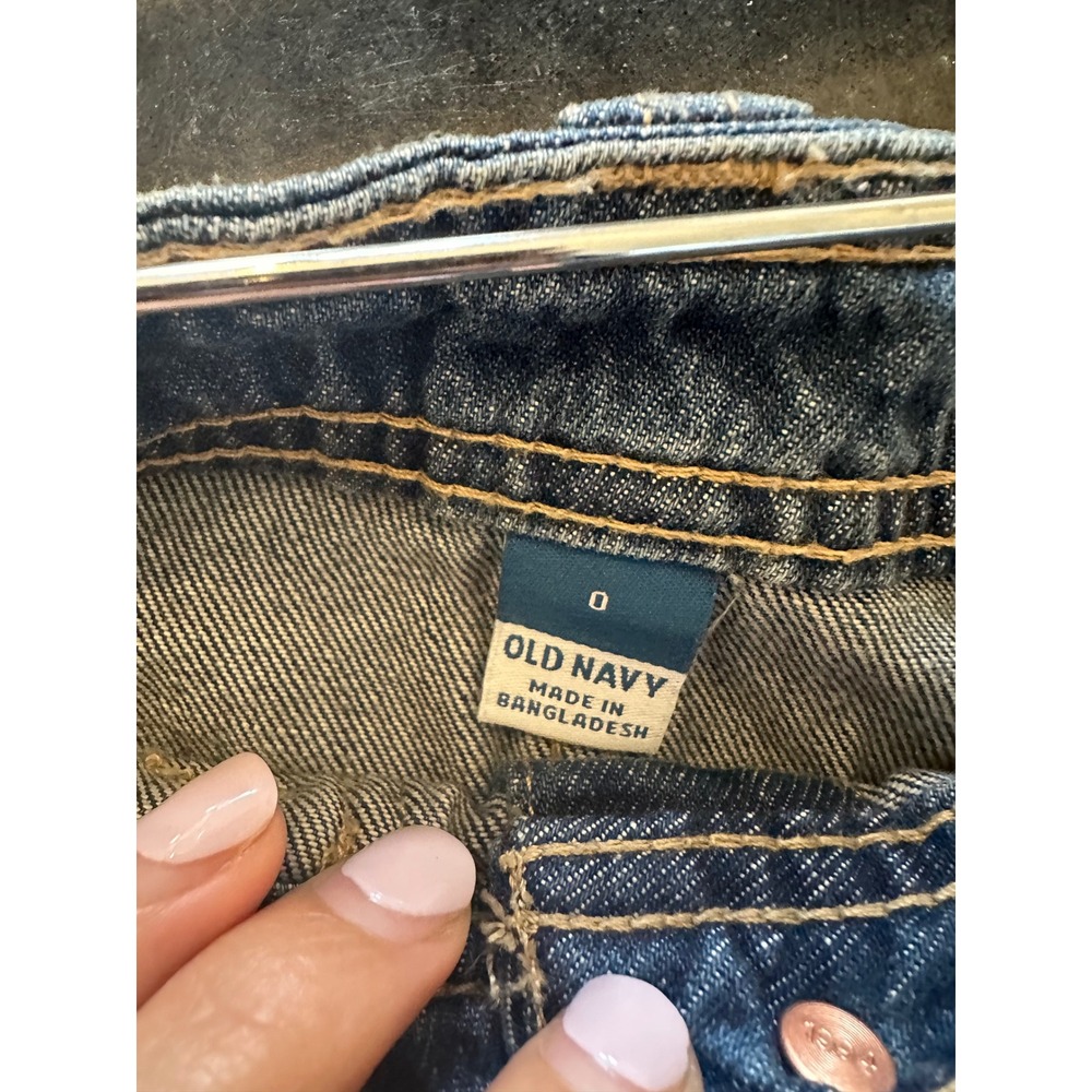 Old Navy Utility Mini Skirt Womens 0 Medium Wash Button Front Denim 585190-00-1 - Picture 6 of 10
